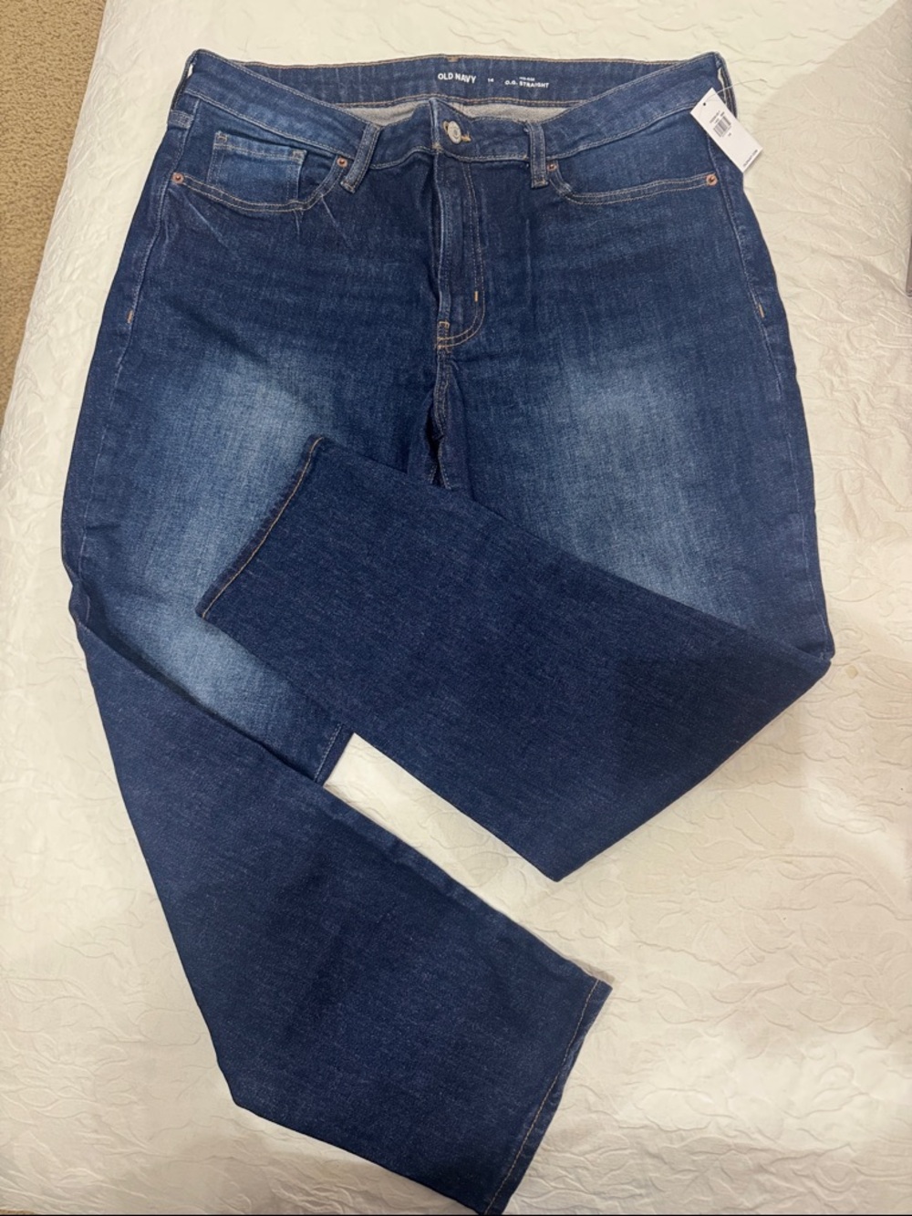 Old Navy Women’s High Rise OG Straight Jeans Size 14 NWT